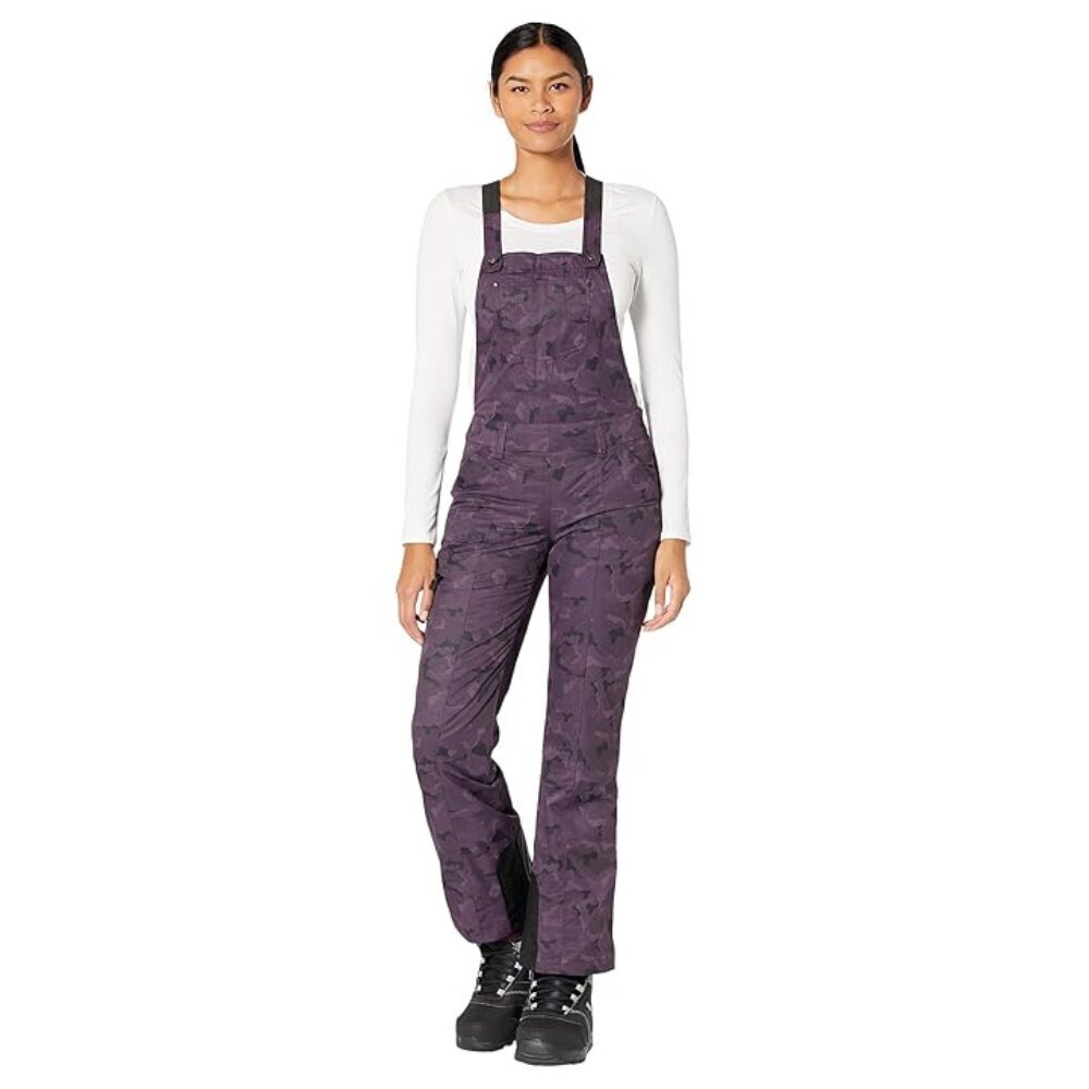 Obermeyer Malta Bib Overalls Women's 4L Purple Camouflage Suspender Strap KFC282